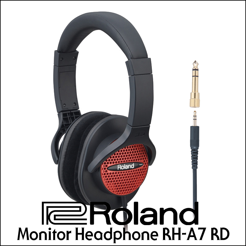 Roland RH-A7 Red 모니터 헤드폰 (전자드럼 추천) /RH-A7-RD